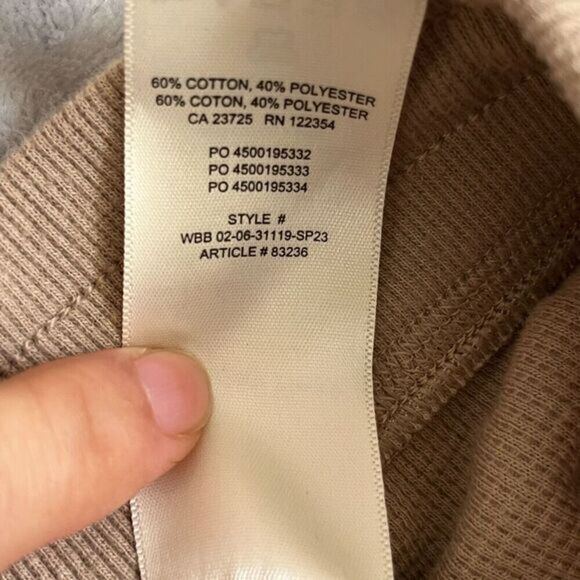 Aritzia Sunday Best Waffle Knit Flare Pant Size S Beige Pull-On Lounge Everyday - Picture 13 of 13